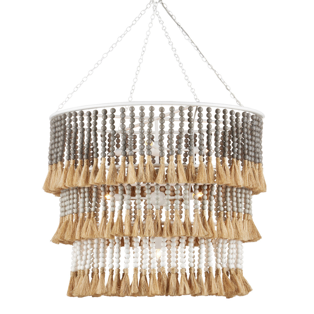 Currey & Co. St. Barts Taupe Chandelier 9000-0959