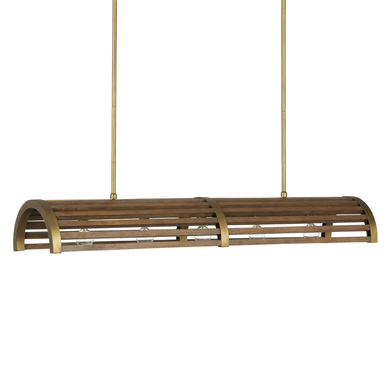 Currey & Co. Woodbine Chestnut Rectangular Chandelier 9000-0967