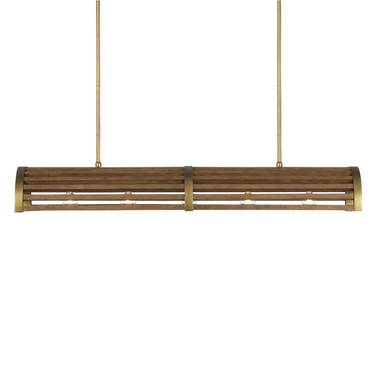 Currey & Co. Woodbine Chestnut Rectangular Chandelier 9000-0967