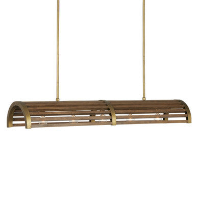 Currey & Co. Woodbine Chestnut Rectangular Chandelier 9000-0967