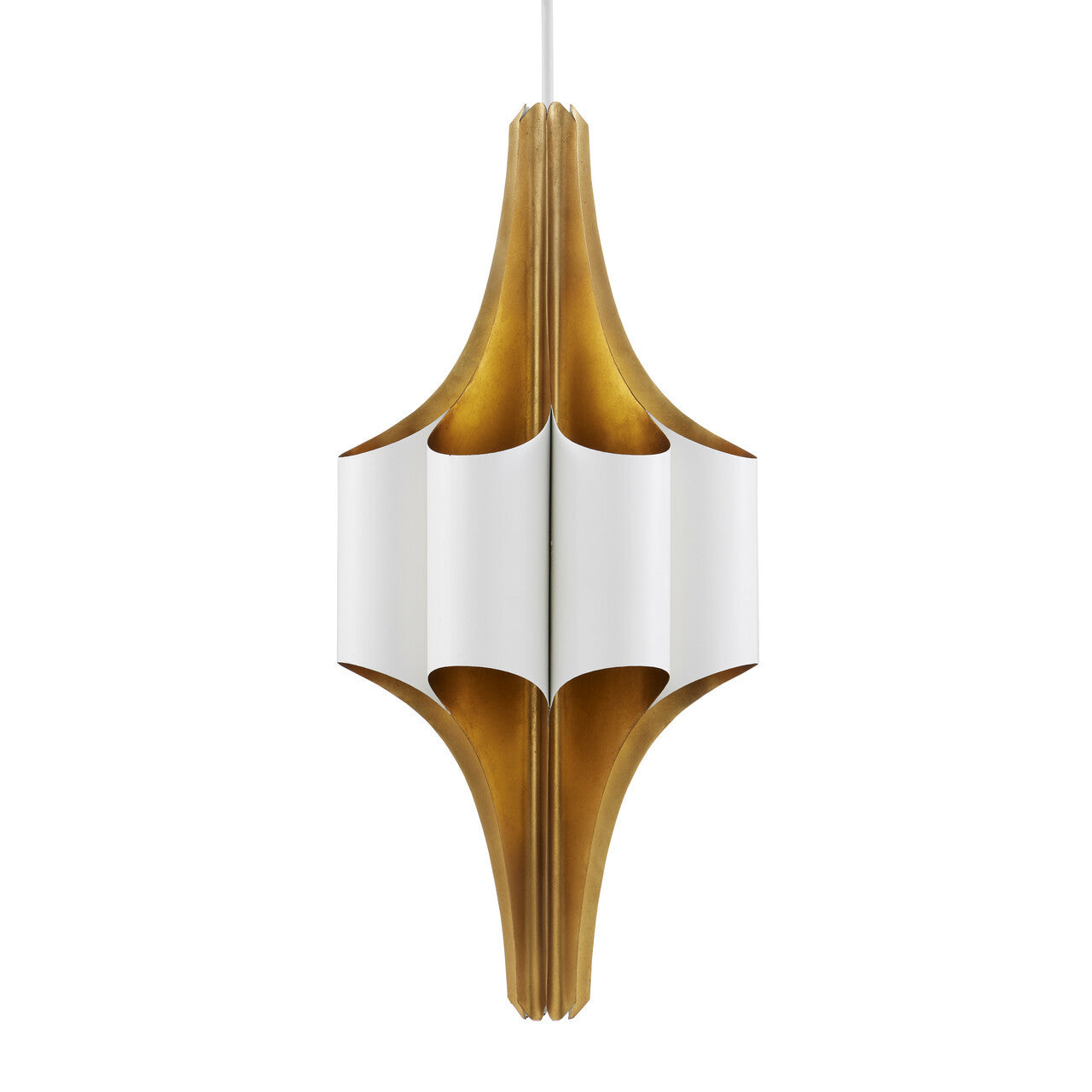 Currey & Co. Concordia White & Gold Chandelier 9000-0976