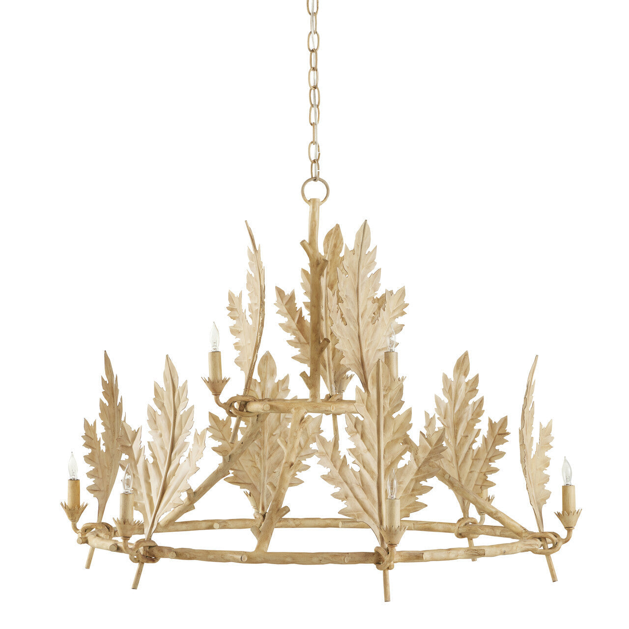 Currey & Co. Bowthorpe Coco Cream Chandelier 9000-0997