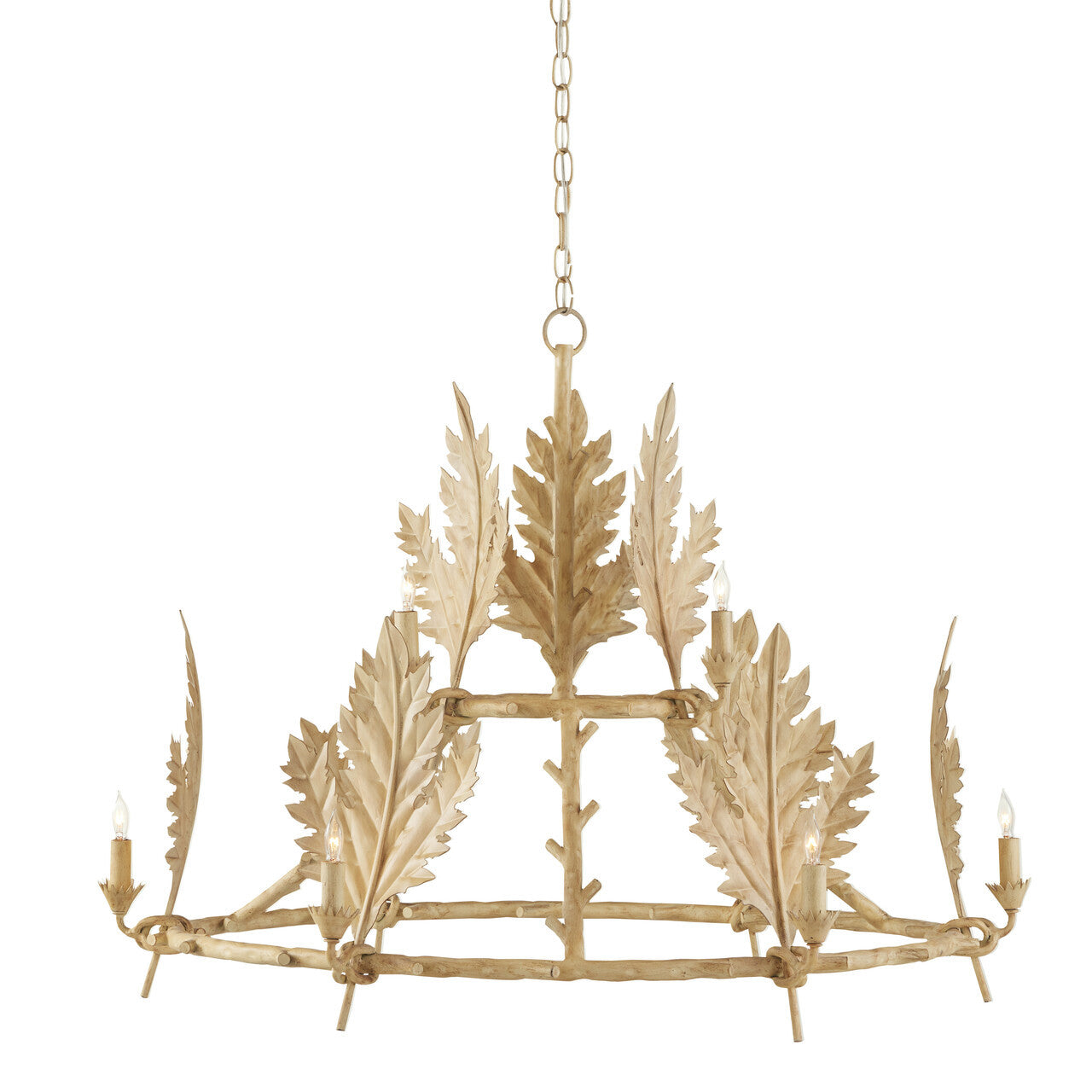 Currey & Co. Bowthorpe Coco Cream Chandelier 9000-0997