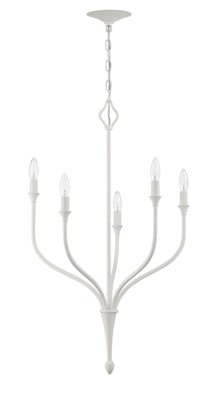 Currey & Co. Rhodes 5-Light White Contemporary Statement Chandelier 9000-2000