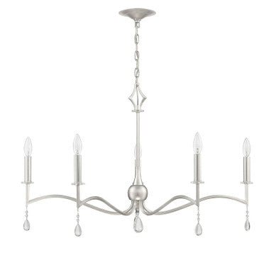 Currey & Co. Vivienne Statement 4-Light Silver and Crystal Chandelier 9000-2002