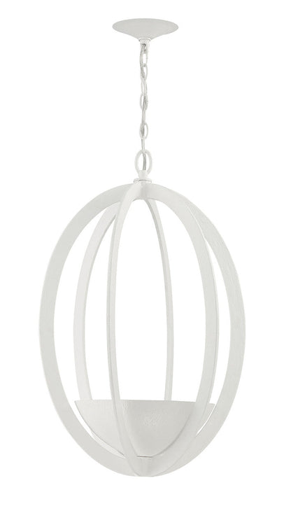 Currey & Co. Eclipse 2-Light Contemporary White Oval Chandelier 9000-2004