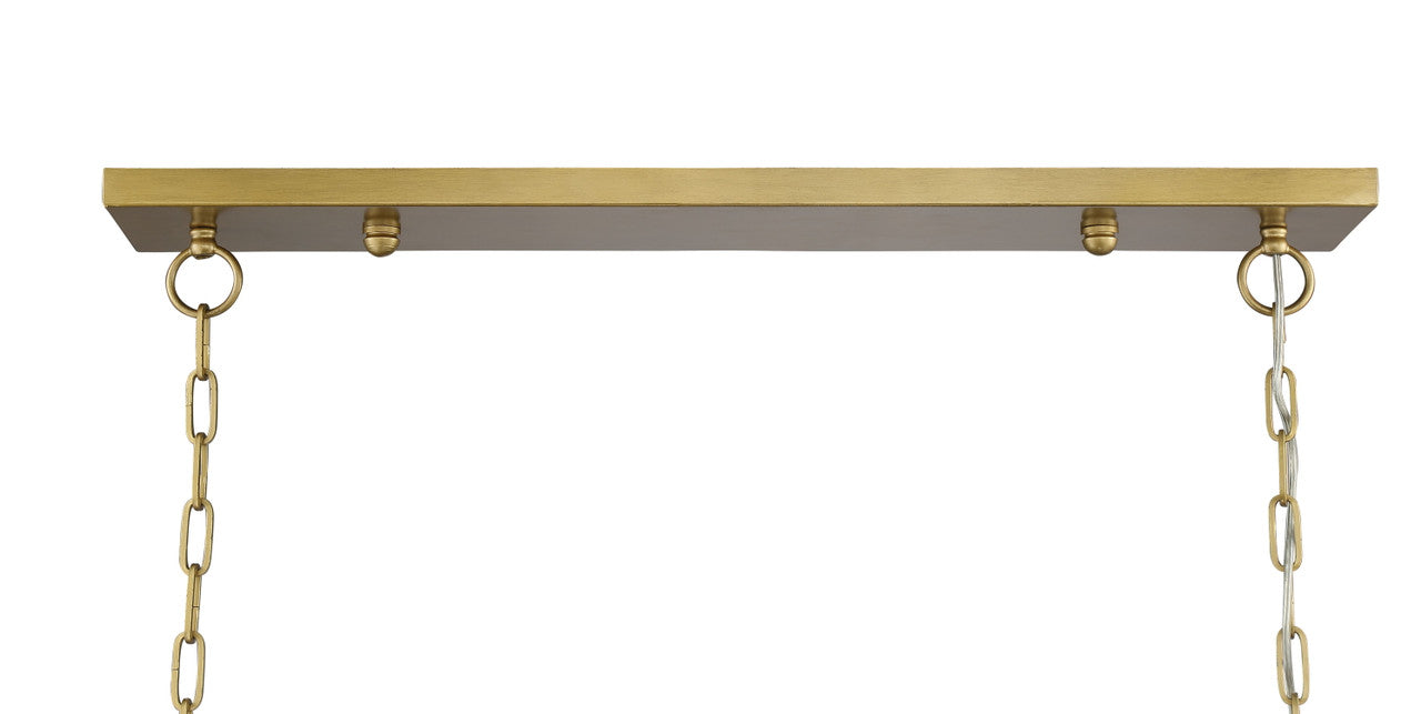 Currey & Co. Ormand 5-Light Brass Linear Kitchen Island Pendant 9000-2008