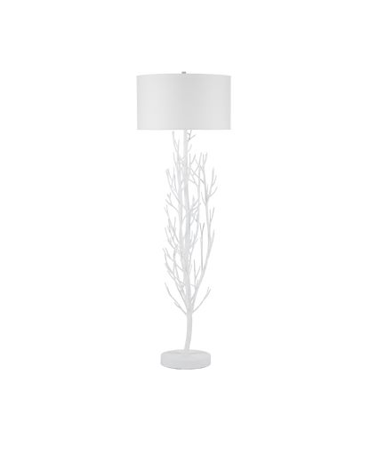 Currey & Co. Twig White Floor Lamp 8000-0128