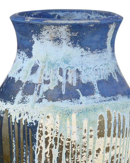 Currey & Co. Capizzi Blue Drip Urn 2200-0043