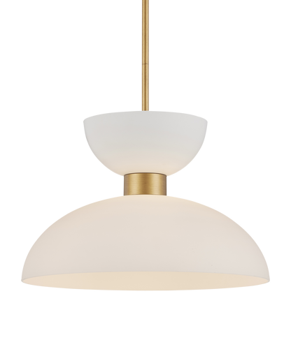 Currey & Co. Zevio White Pendant 9000-1094