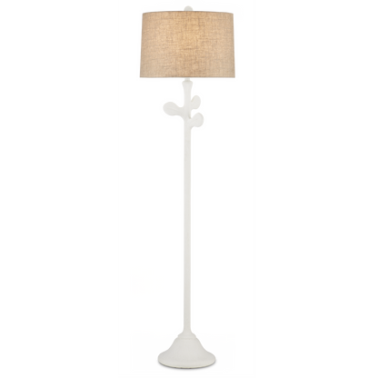 Currey & Co. 68" Charny White Floor Lamp 8000-0133