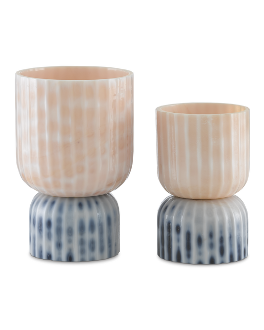 Currey & Co. Palazzo Pink & Blue Vases Set of 2 1200-0375