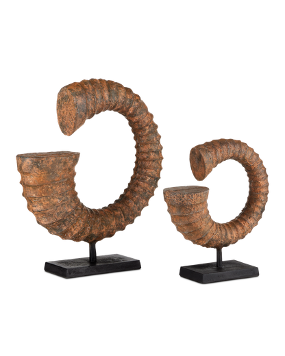 Currey & Co. Faux Horn Set of 2 1200-0769