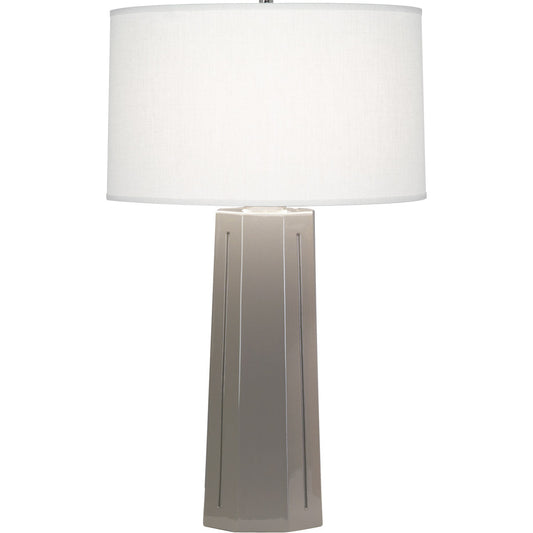 Robert Abbey  Smokey Taupe Mason Table Lamp in Smoky Taupe Glazed Ceramic 972