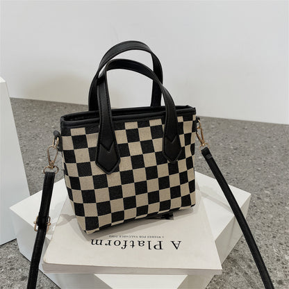 Dahlia Fashion Houndstooth Handbag and Shoulder Bag Checkerboard