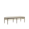 Currey & Co. Visby Light Pepper Bench, Calcutta Linen 7000-0302