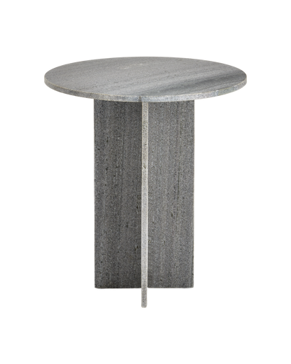 Currey & Co. Harmon Gray Marble Accent Table 3000-0221