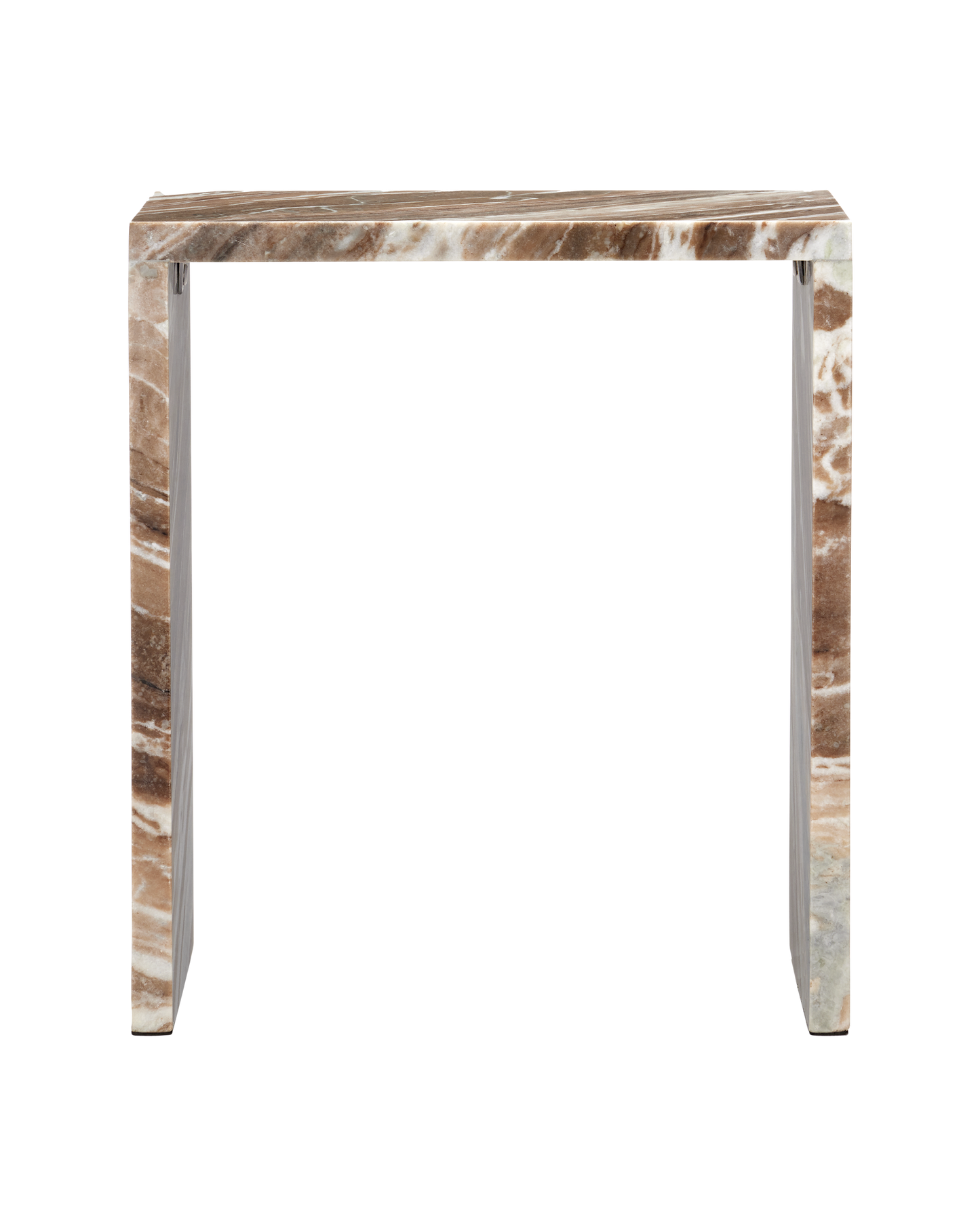 Currey & Co. Ryan Brown Marble Side Table 3000-0231