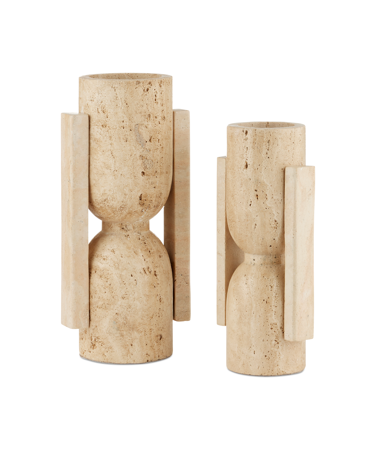 Currey & Co. Stone Vase, Face to Face Set of 2 1200-0815