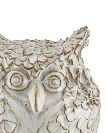 Currey & Co. Minerva Medium White Owl 1200-0624