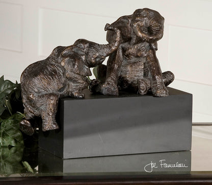 Uttermost Playful Pachyderms Bronze Figurines 19473