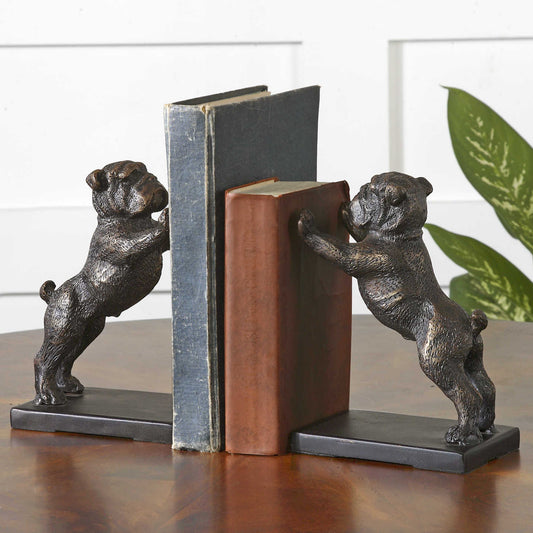 Uttermost Bulldogs Cast Iron Bookends, Set/2 19643