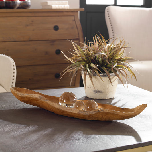 Uttermost Teak Leaf Bowl 17085