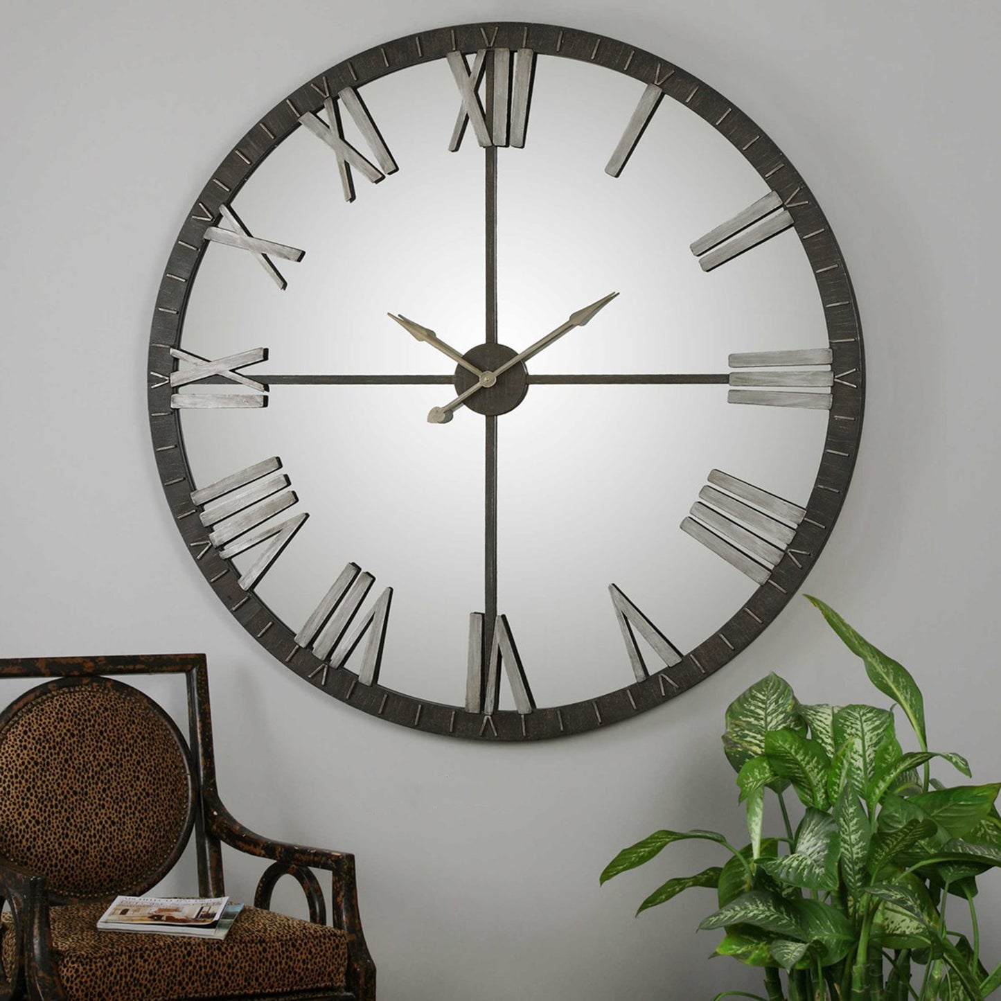 Uttermost Amelie Large Bronze Wall Clock 06419