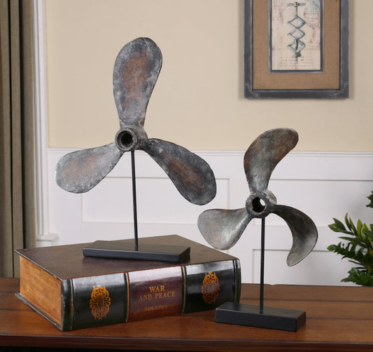 Uttermost Propellers Rust Sculptures, S/2 19947