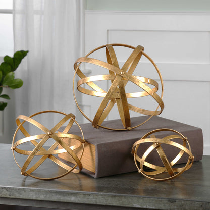 Uttermost Stetson Gold Spheres, S/3 20066