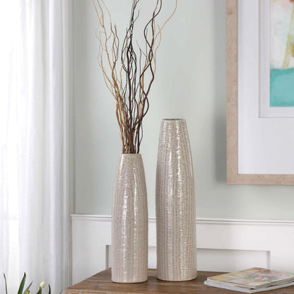 Uttermost Sara Textured Ceramic Vases S/2 20156