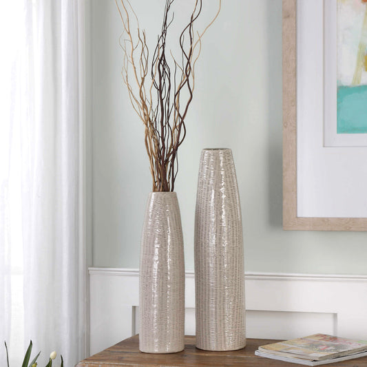 Uttermost Sara Textured Ceramic Vases S/2 20156