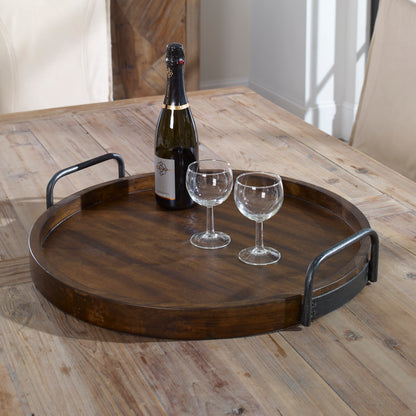 Uttermost Reine Round Wooden Tray 18749