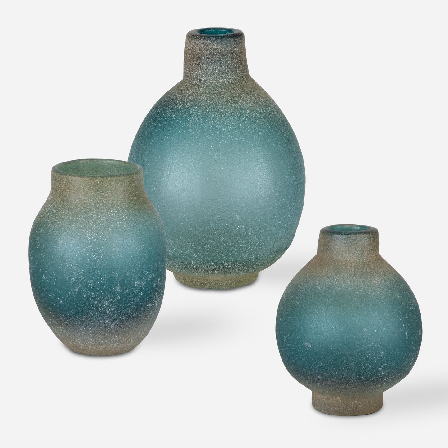 Uttermost Mercede Weathered Blue-Green Vases S/3 18844