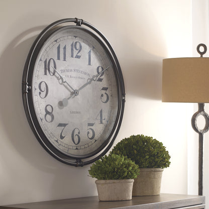 Uttermost Nakul Industrial Wall Clock  06449