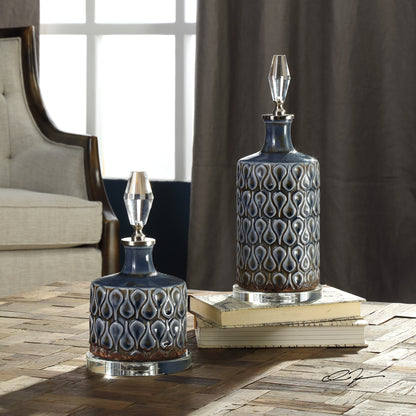 Uttermost Varuna Cobalt Blue Bottles S/2 18886