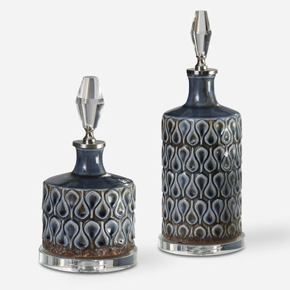 Uttermost Varuna Cobalt Blue Bottles S/2 18886