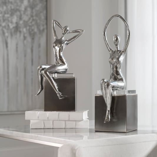 Uttermost Jaylene Silver Sculptures, S/2 18581