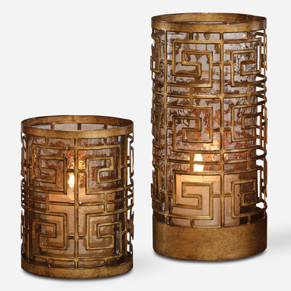 Uttermost Ruhi Hurricane Candleholders, S/2 18953