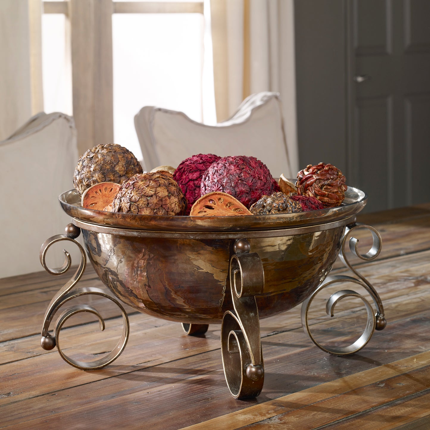 Uttermost Alya Bronze Glass Bowl 18955