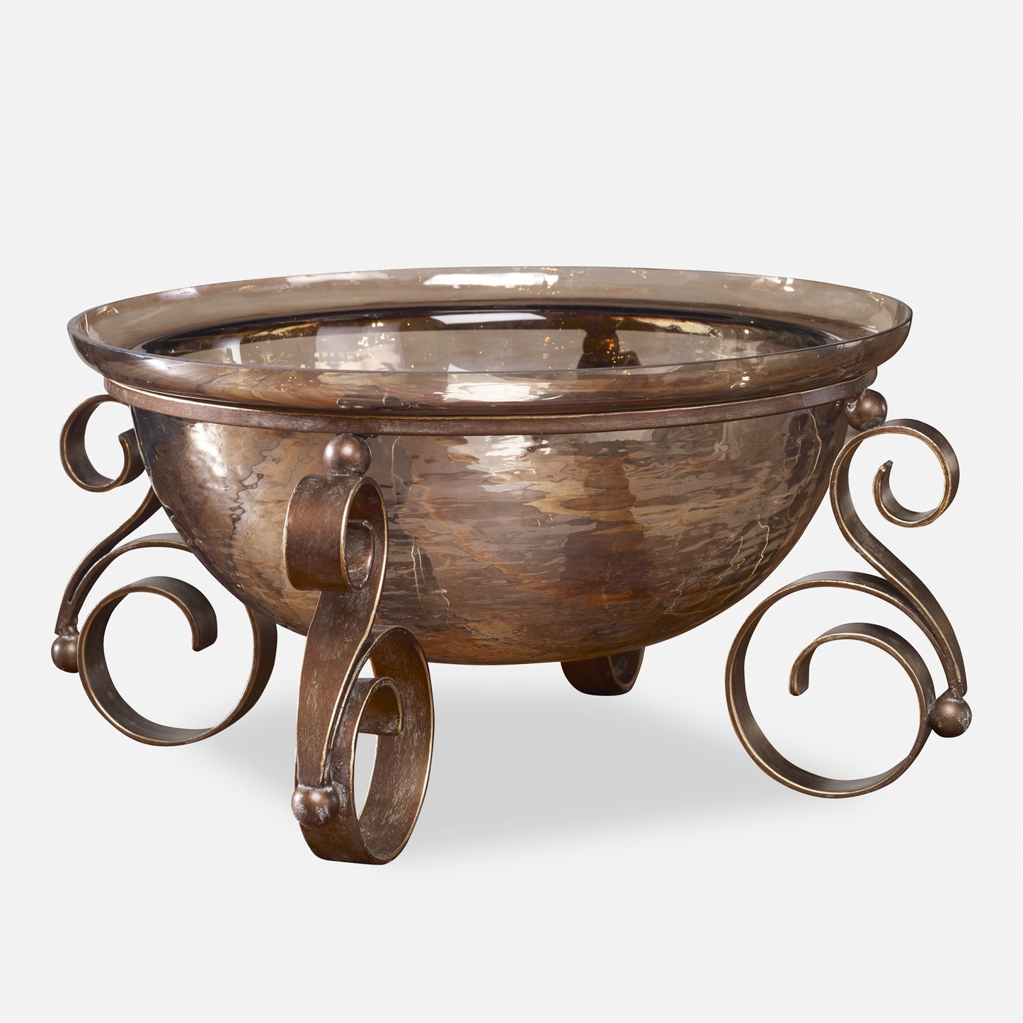 Uttermost Alya Bronze Glass Bowl 18955