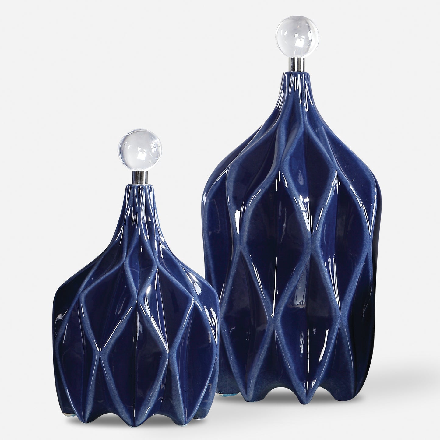 Uttermost Klara Geometric Bottles, S/2 17526