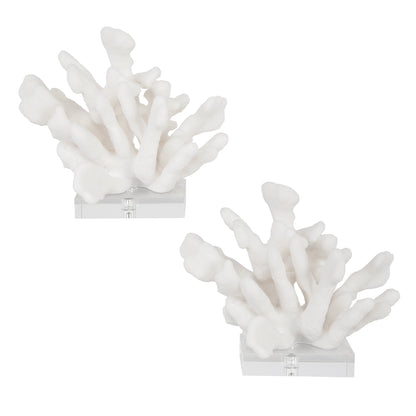 Uttermost Charbel White Bookends, Set/2 17549