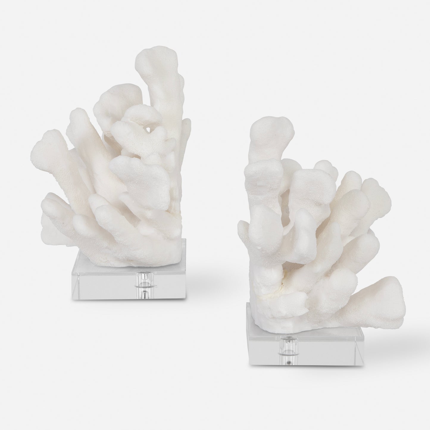 Uttermost Charbel White Bookends, Set/2 17549