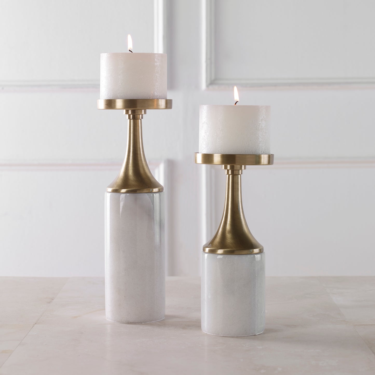 Uttermost Castiel Marble Candleholders, Set/2 17546