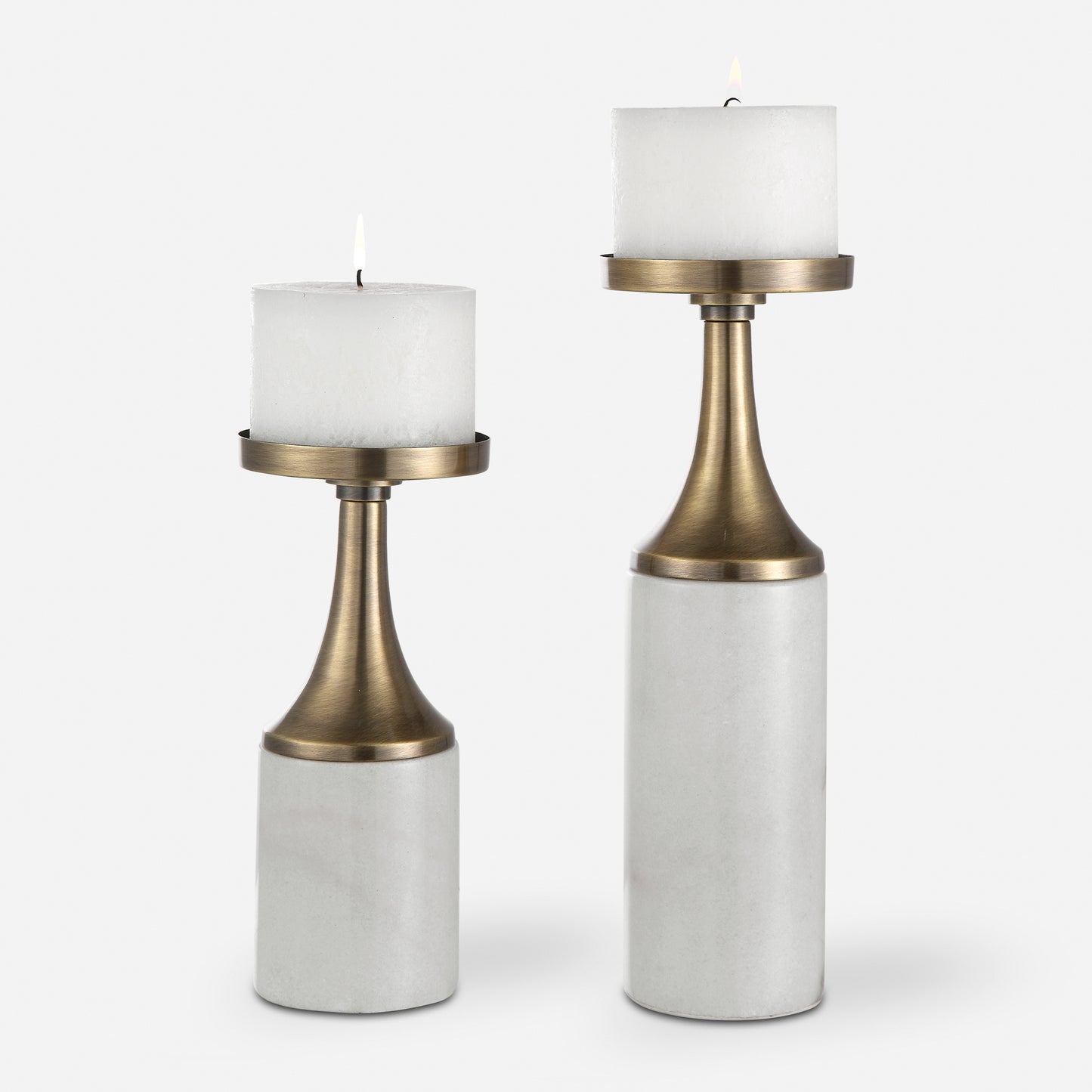 Uttermost Castiel Marble Candleholders, Set/2 17546