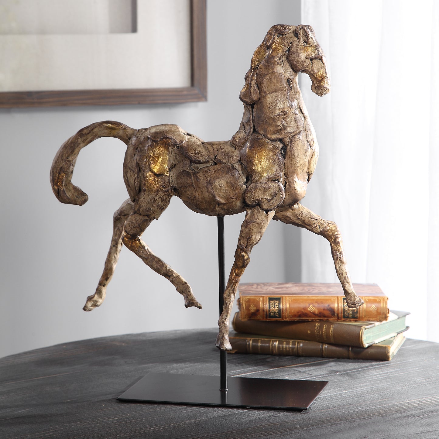 Uttermost Caballo Dorado Horse Sculpture 17585