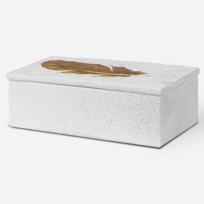 Uttermost Nephele White Stone Box 17724