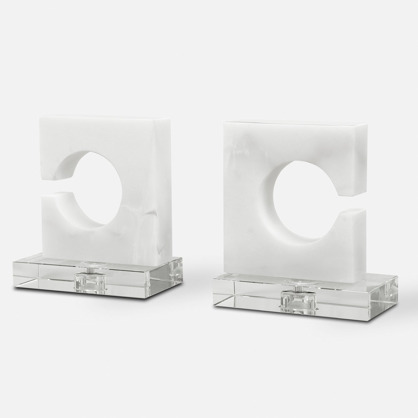 Uttermost Clarin White & Gray Bookends, S/2 17864