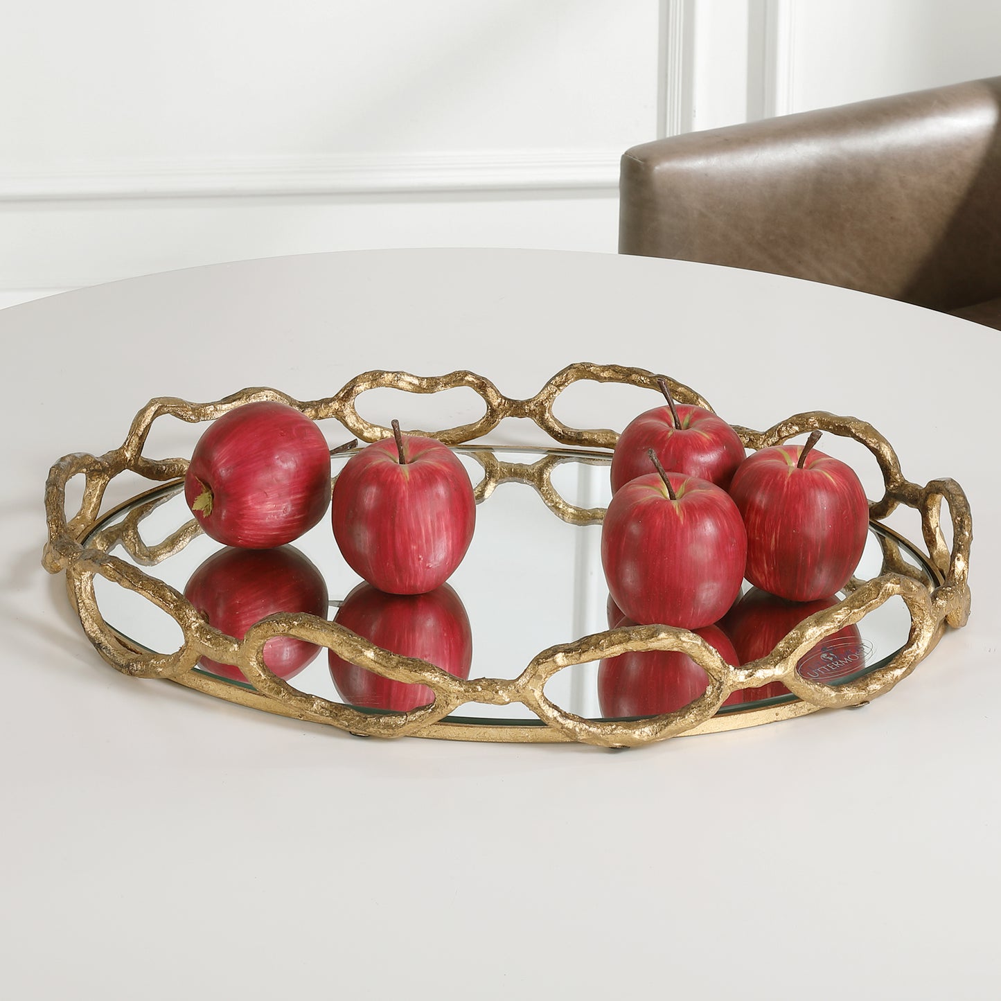 Uttermost Cable Chain Mirrored Tray 17837